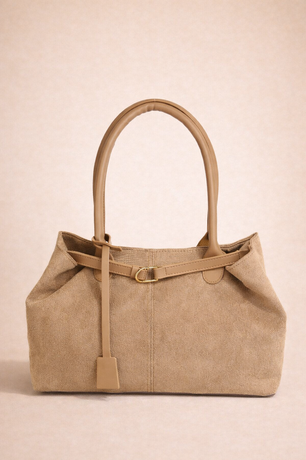 Bolsa Tote Suede Areia