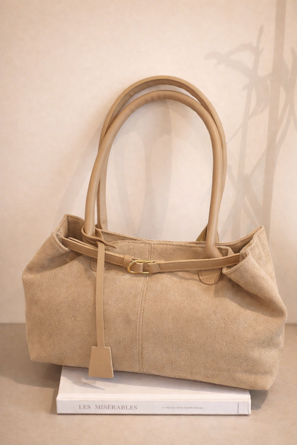 Bolsa Tote Suede Areia