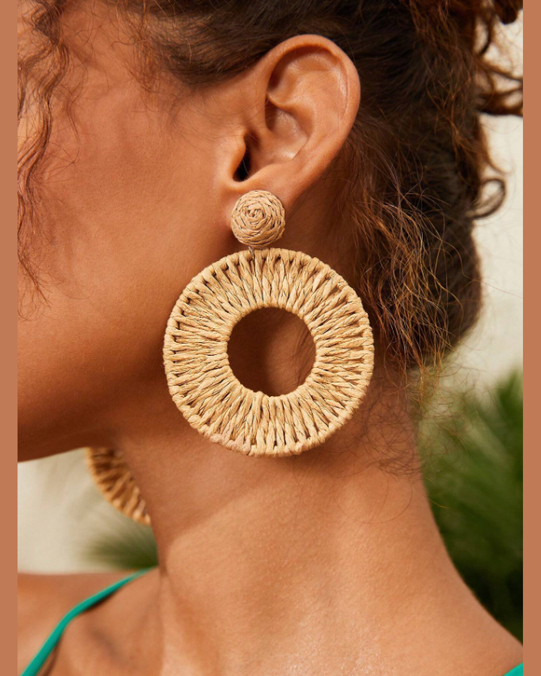 Brinco Argola Rústica Natural