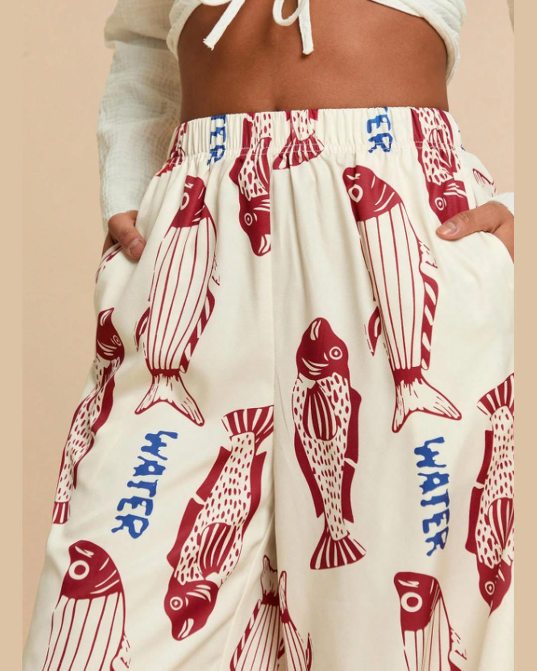 Calça Pantalona Peixes