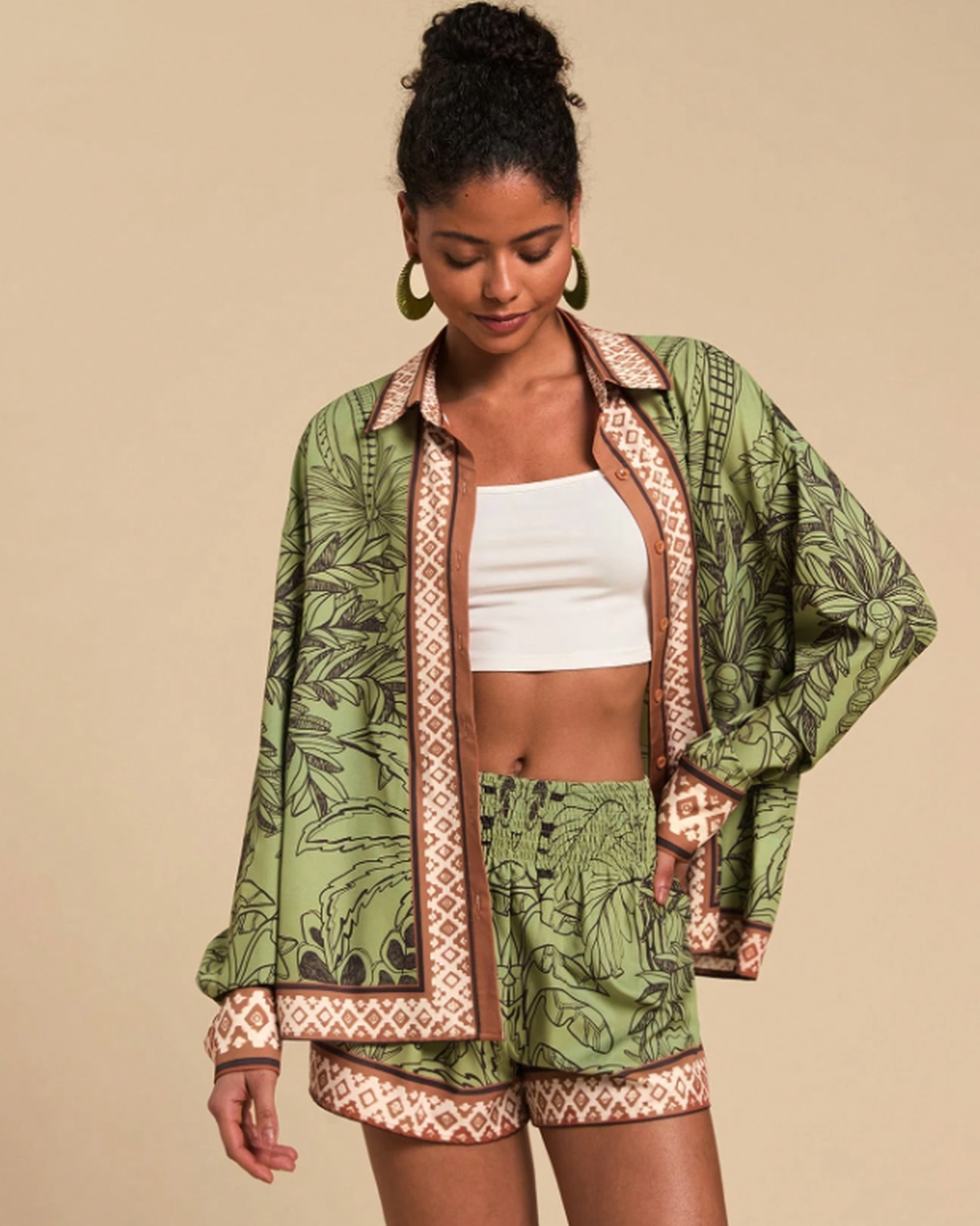 Conjunto Camisa + Short Botânico