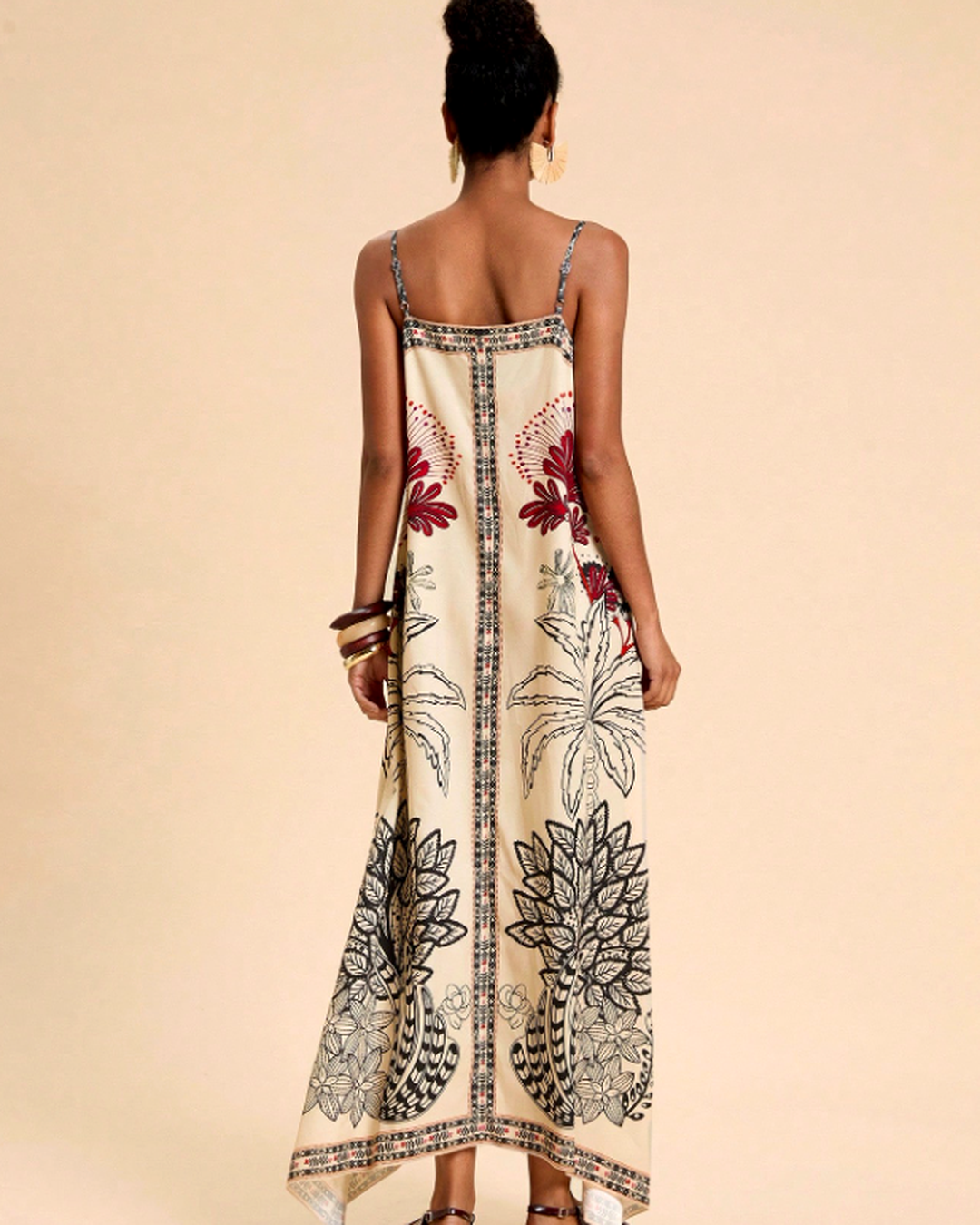 Vestido Midi Tropical • Estampa Artística