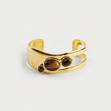 Bracelete Dourado Pedra Natural