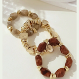 Trio de Pulseiras Douradas