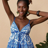 Blusa Alças Finas Azul