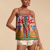 Blusa Alças Finas Estampado
