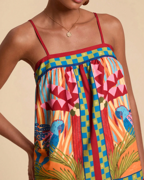 Blusa Alças Finas Estampado