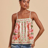 Blusa Floral de Alças Finas