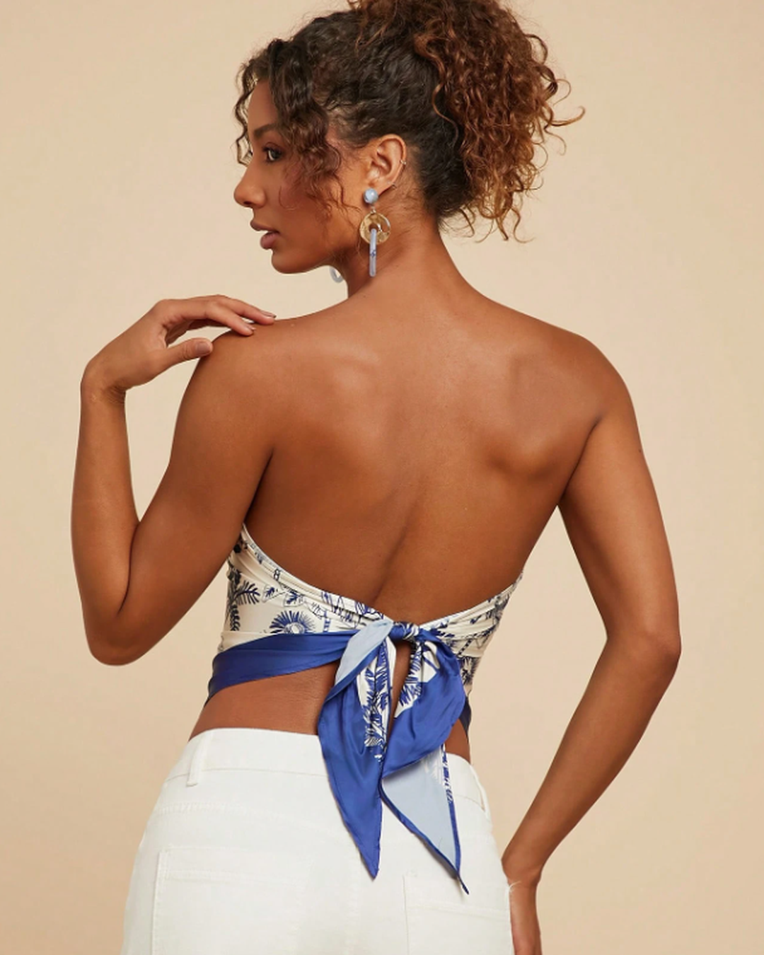 Blusa Lenço Azul