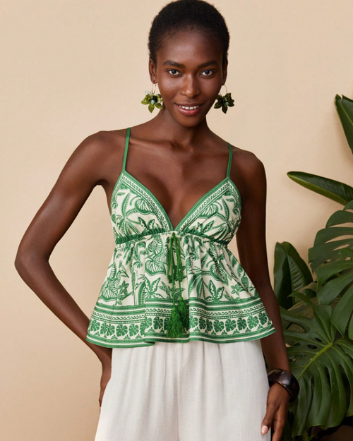 Blusa Alças Finas Verde