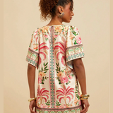 Vestido Curto Tropical Rosé