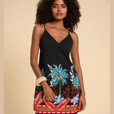 Vestido Curto Tropical Preto